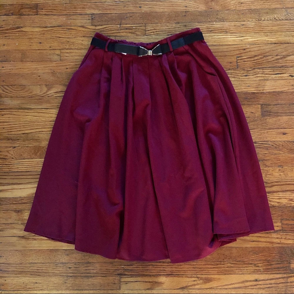 High Waist Midi Skirt/Mod Cloth